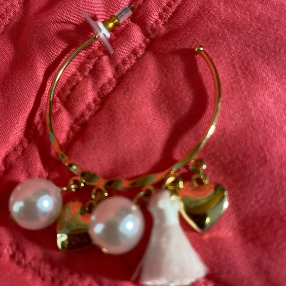 NWT SUGARFIX BY BAUBLEBAR EARRINGS GOLD AND PEARL - Picture 5 of 5